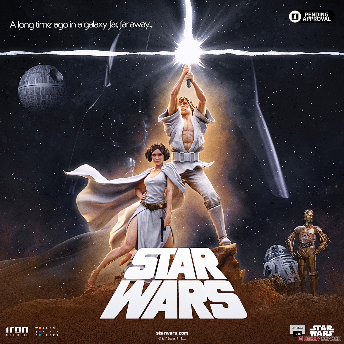 新品 ショップ スター ウォーズ40周年記念スタチュー ルーク＆レイ ア