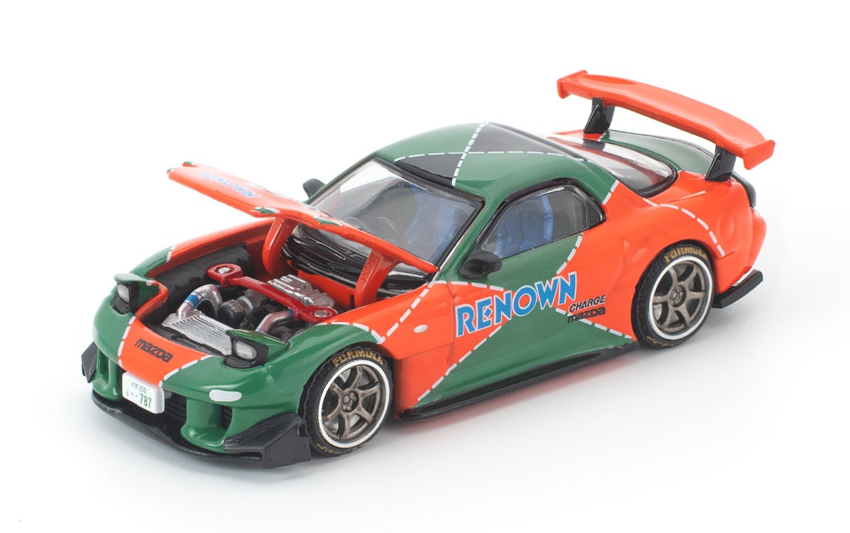 マツダ RX-7 RE雨宮 オレンジ/グリーン (ミニカー) - ホビーサーチ