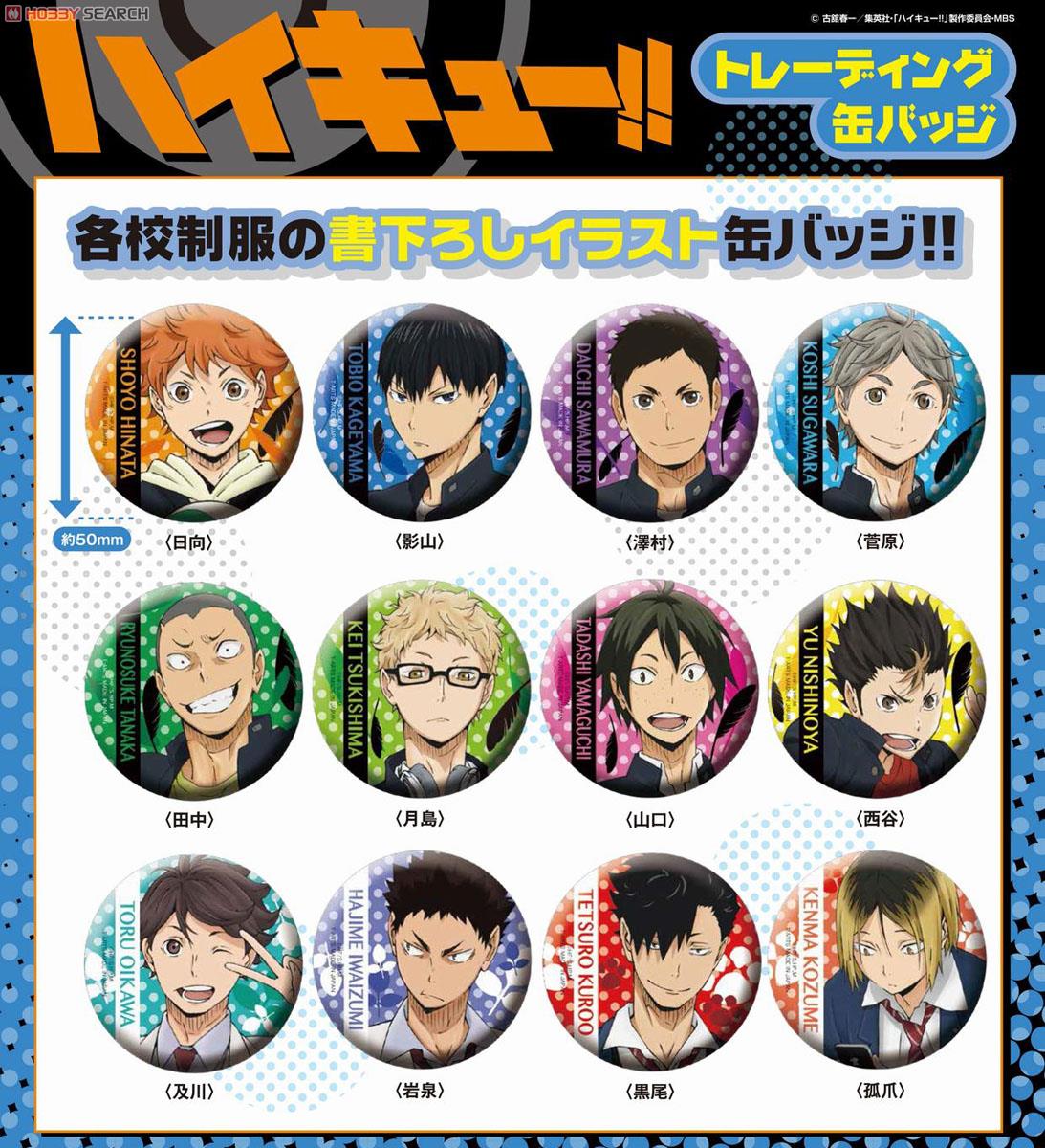 ハイキュー!! トレーディング缶バッジ 12個セット (キャラクターグッズ