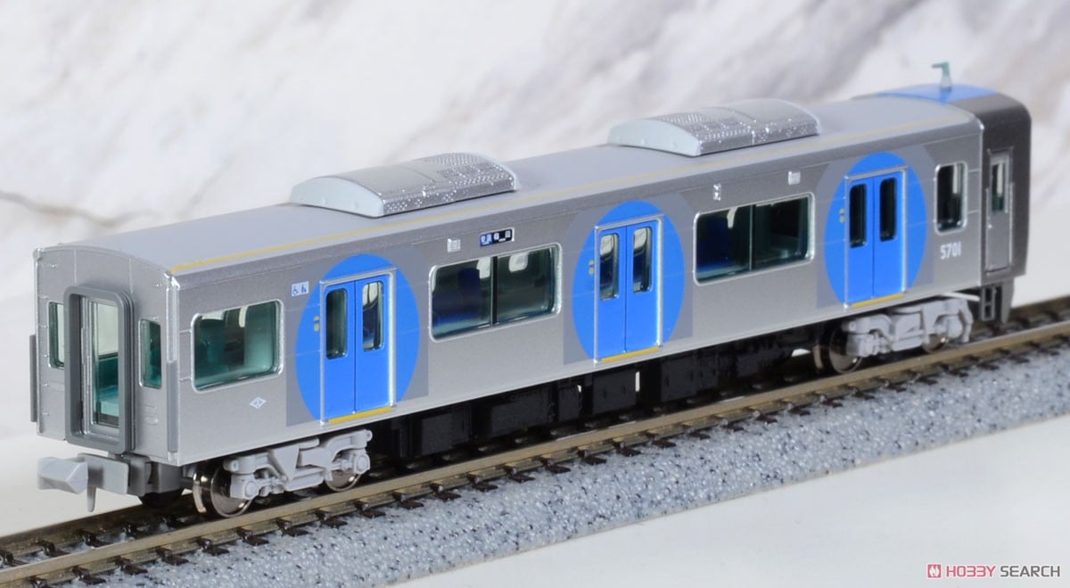 鉄コレ 阪神5700系 4両(動力化、室内灯装着、先頭車前尾灯点灯) tomix