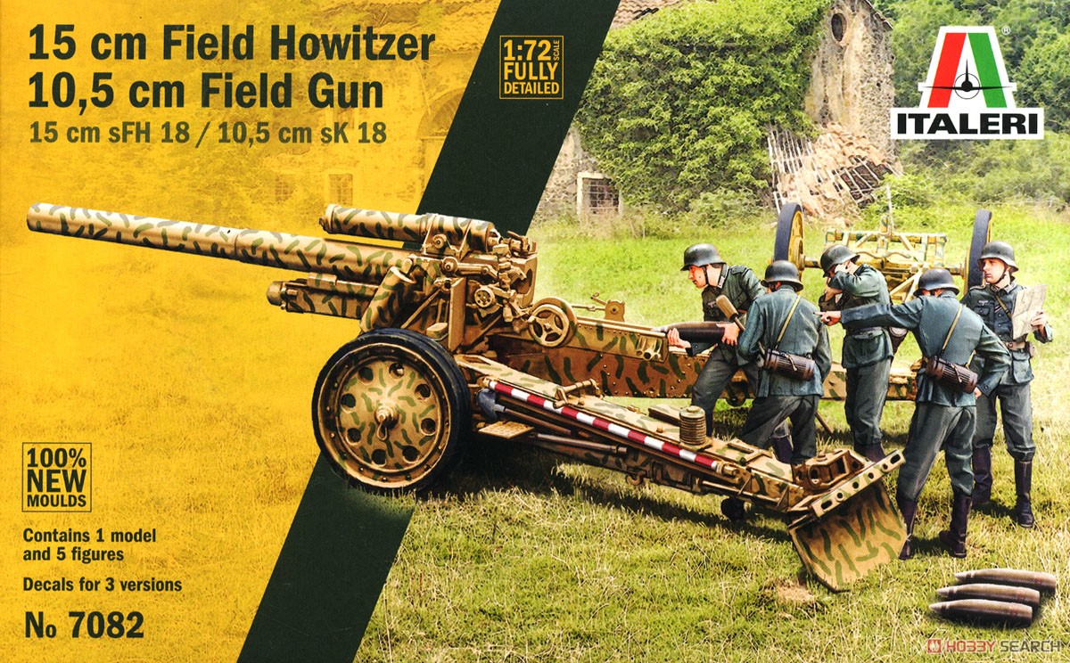 WW.II ドイツ軍 15cm sFH 18重榴弾砲/ 10.5cm sK 18 重野砲 2in1 砲兵