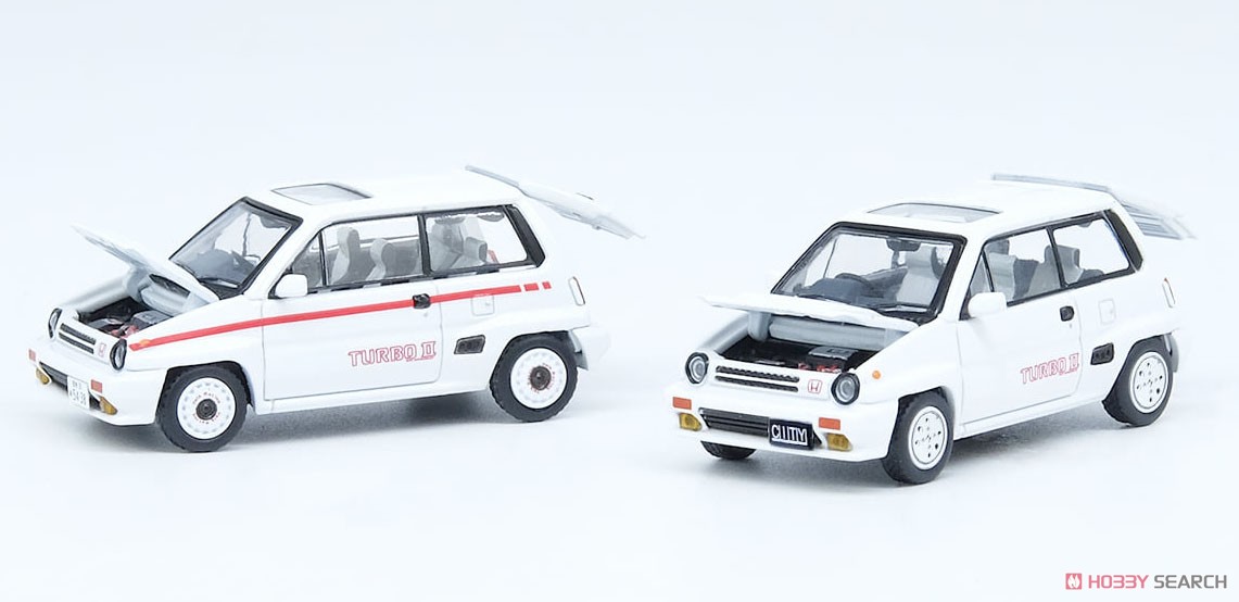 Honda シティ ターボII ホワイト モトコンポ レッド 付属 (ミニカー