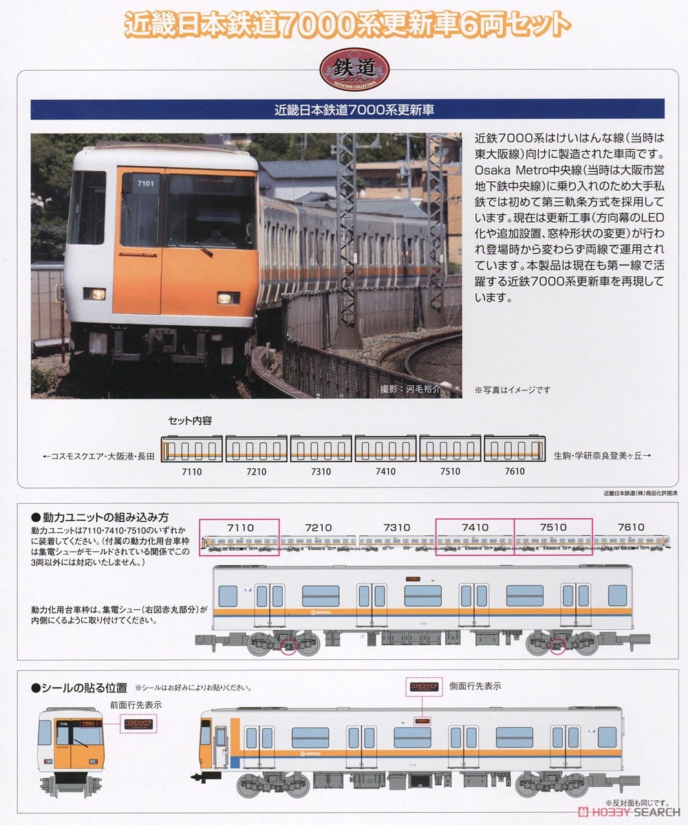 北総鉄道7000形車輛6両編成1/150N gauge model ベースキット 北総
