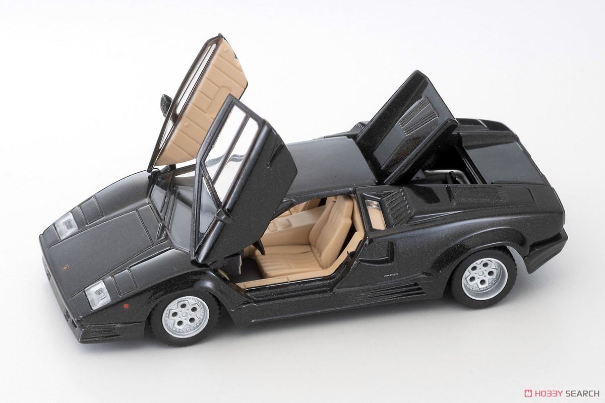TLV-N Lamborghini Countach 25th Anniversary (Black) (Diecast Car