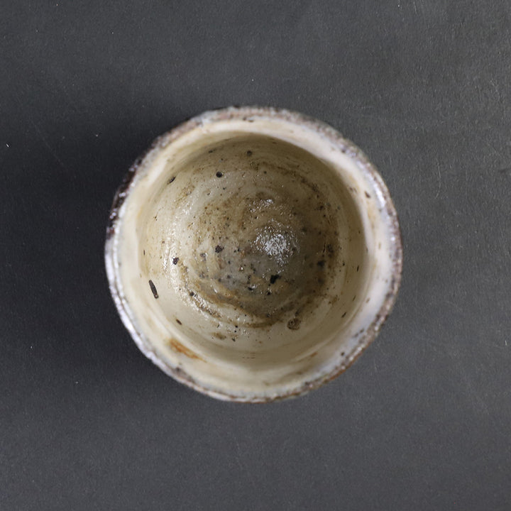 値下歓迎品 丸田宗彦 斑唐津彫ぐい呑 粉引ぐい呑 彦 値下歓迎品 丸田