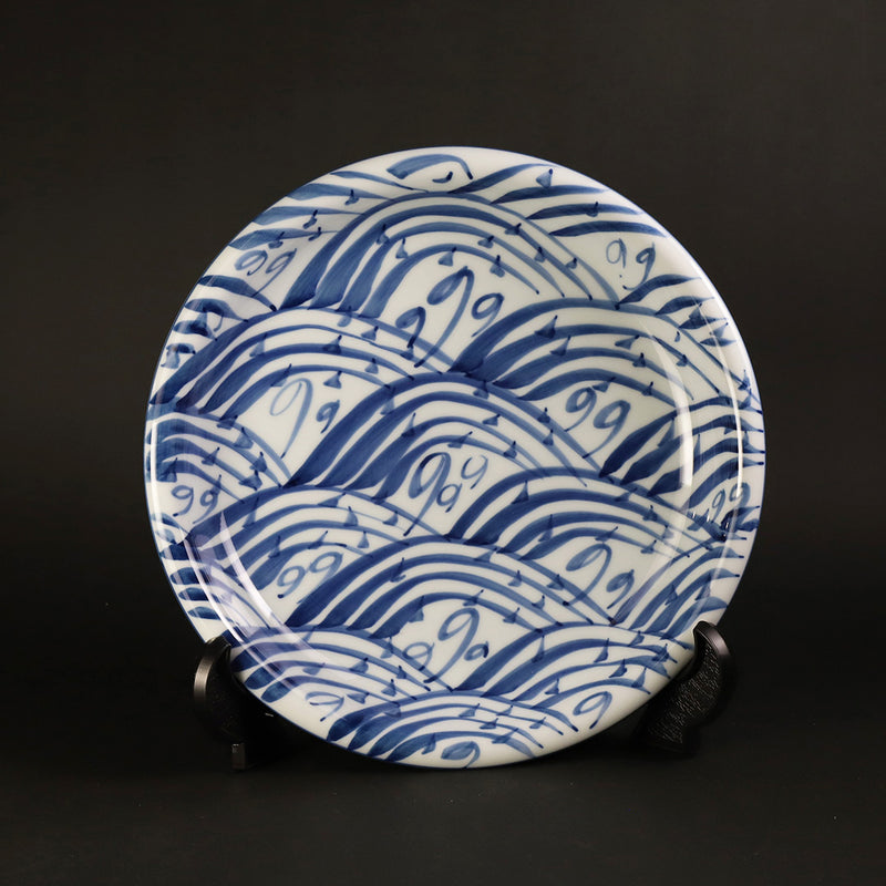 希少品源右衛門窯・古伊万里赤絵花鳥文角皿 源右衛門 大皿 1枚 （1