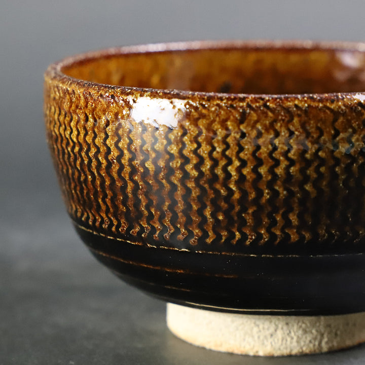 川添啓吾 作 唐津飴釉茶碗 – ギャラリー一番館オンラインショップ