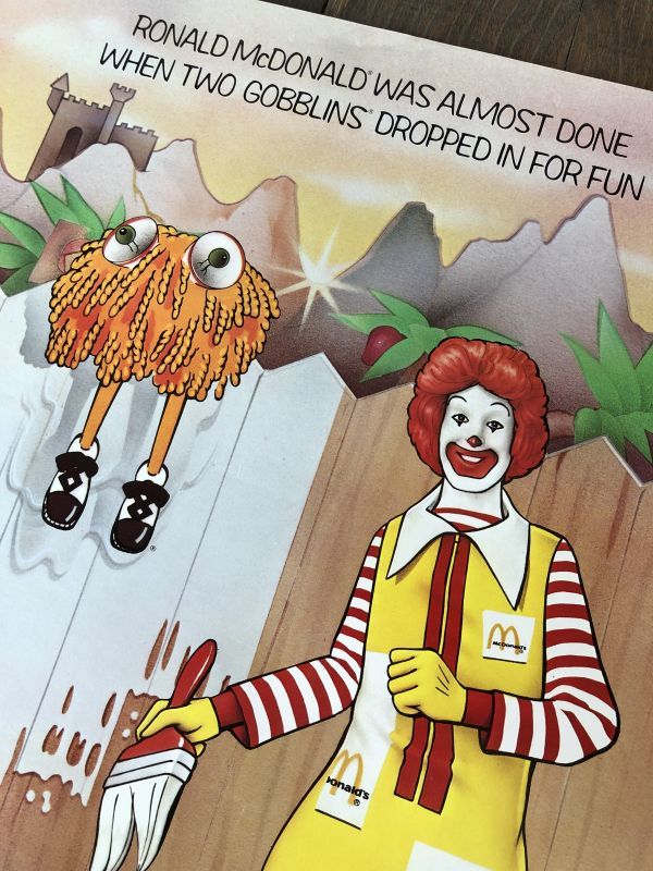 マクドナルドランド キャラクター ポスター 1976年 McDonal hE17