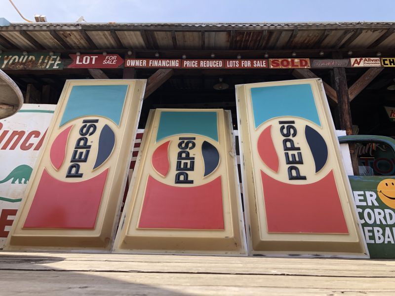L'Arc 非売品PEPSI販促大型パネル Vintage Pepsi Cola Advertising