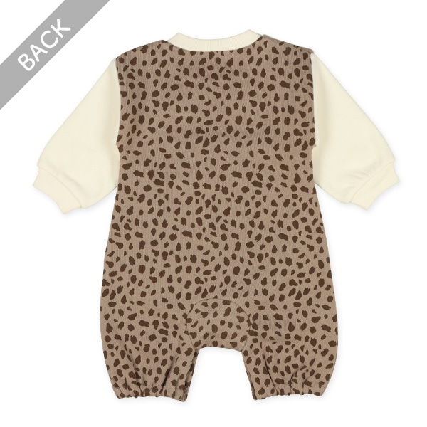 裏起毛アニマルプリント吊り風長袖ロンパース | 西松屋オンラインストア