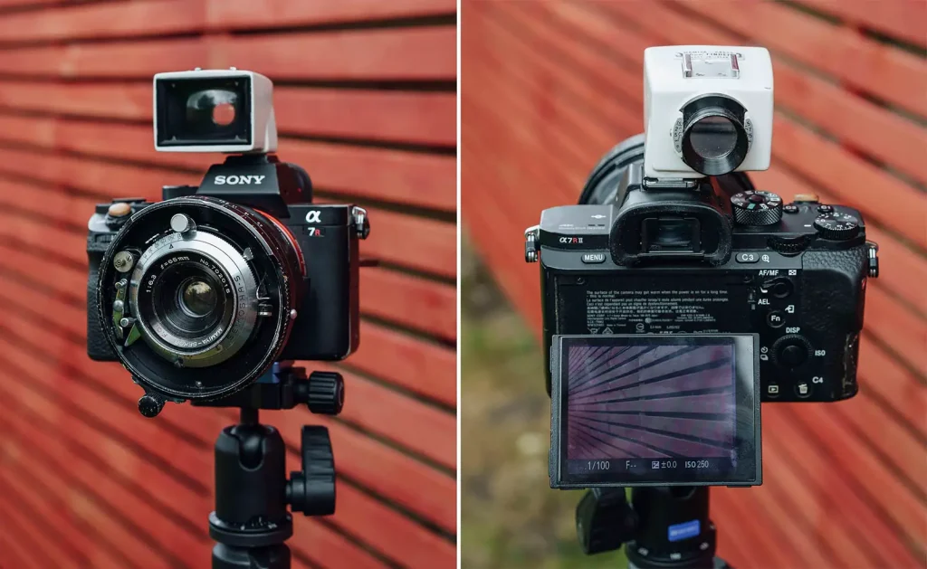 That time I shot with a Mamiya Press lens strapped to a Sony A7Rii