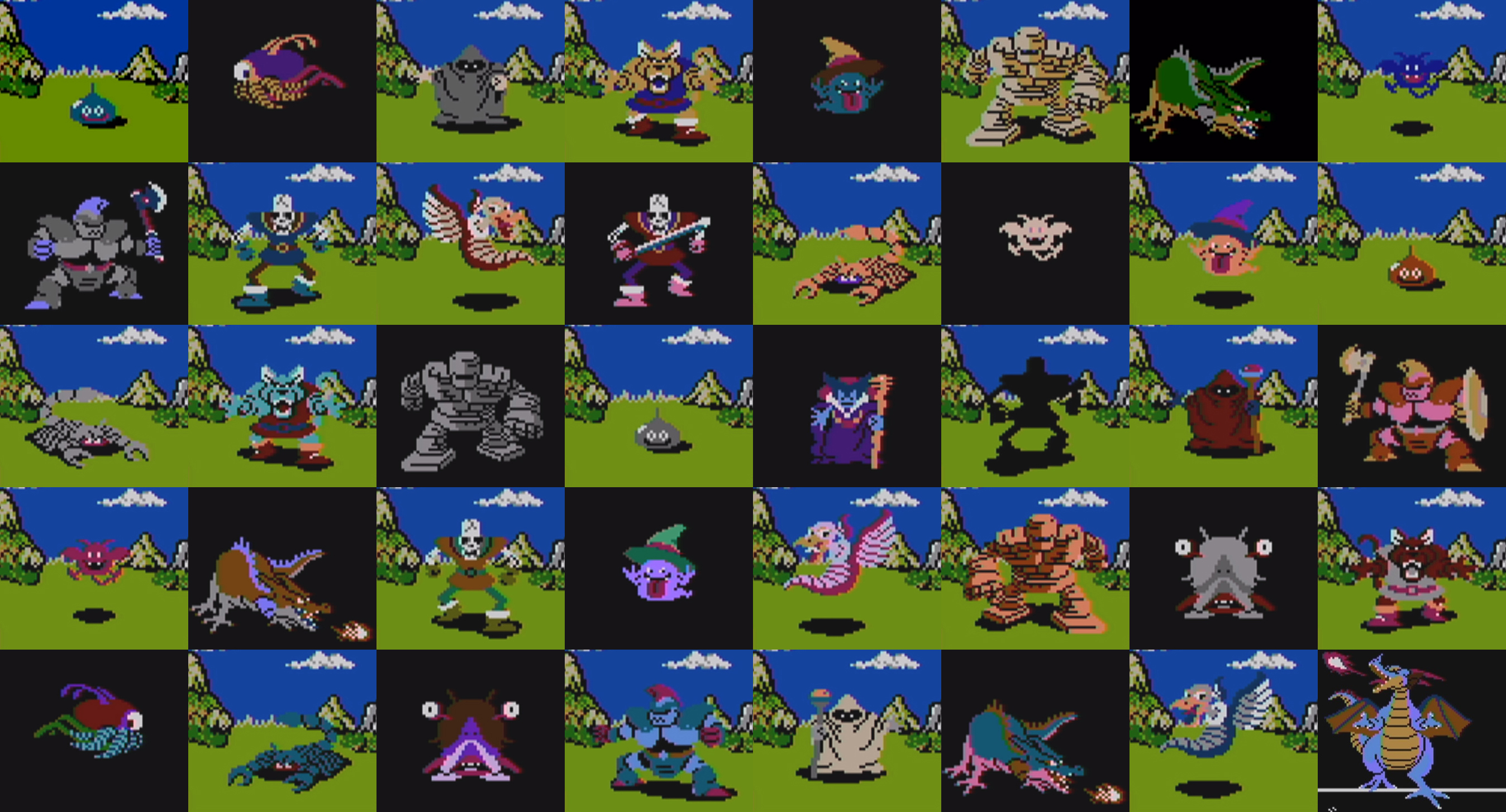 初代「ドラゴンクエスト」の全モンスター40種と改めて戦ってみた