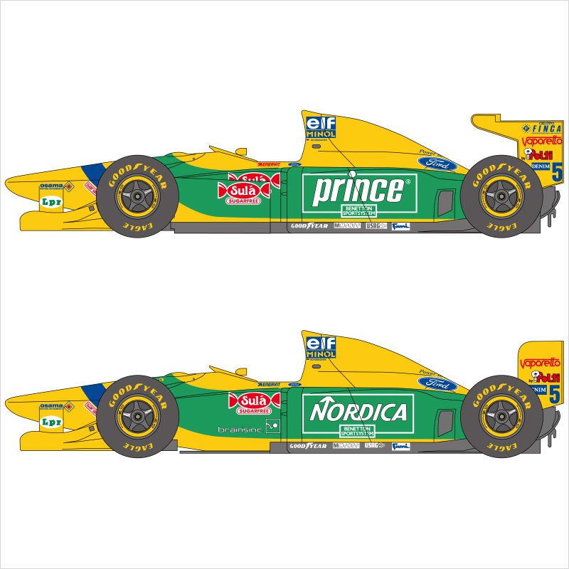 SHUNKO 1/20 ベネトン B193B 1993 デカール タミヤ対応 | クアトロ