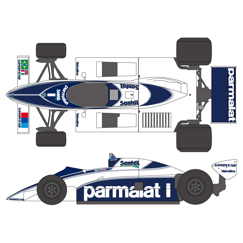 SHUNKO 1/20 ブラバム BT50 1982 デカールセット タミヤ対応
