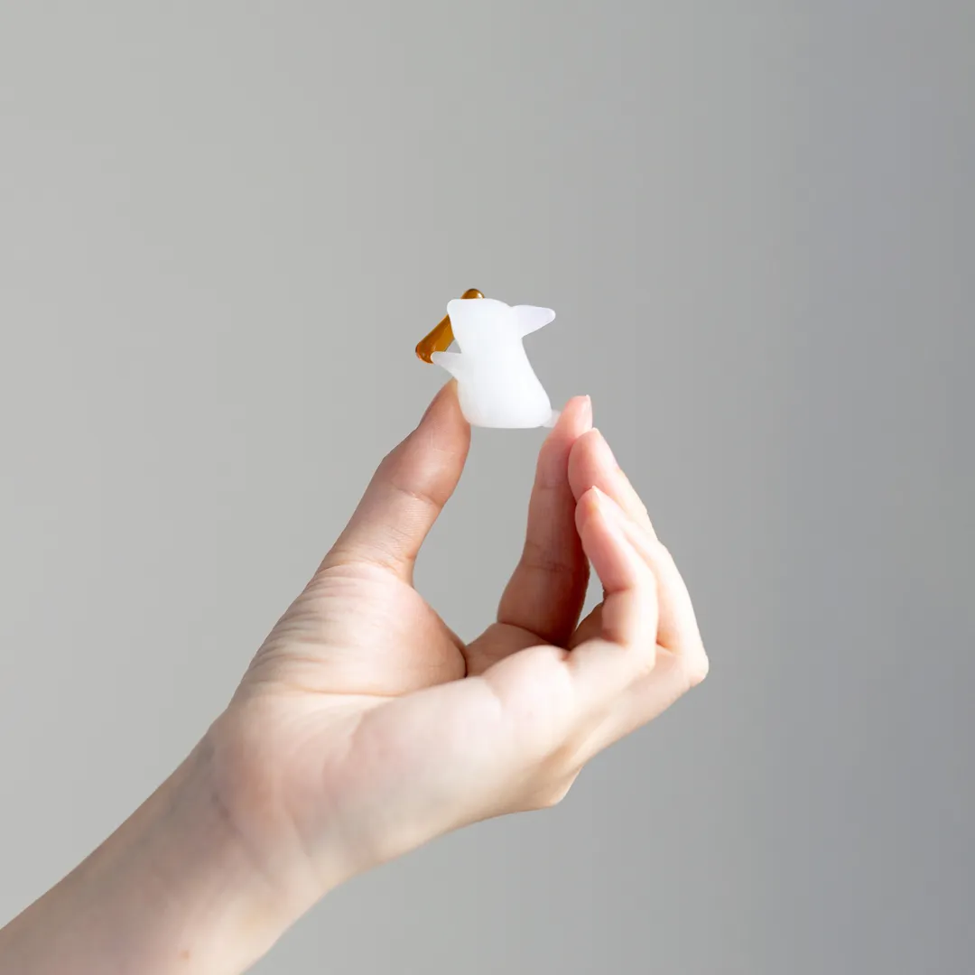 ミニチュアガラス細工 お月見うさぎ 「暦生活の季節飾り 十五夜」中秋