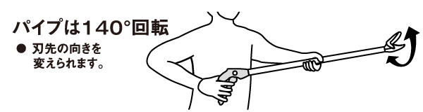 スマートカット62cm（367） センサーライト｜高枝切鋏のムサシ - musashi