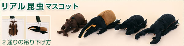 動物 生物 ぬいぐるみマスコット リアル昆虫マスコット カブトムシ