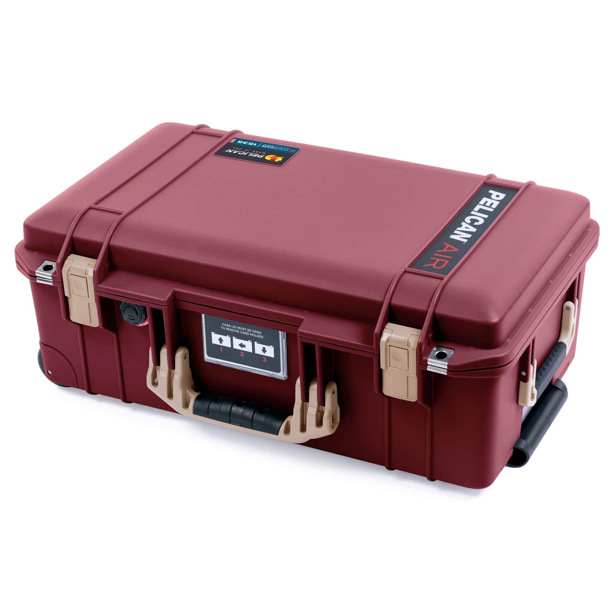 Pelican 1535 Air Carry-on Case - Oxblood & Desert Tan - ColorCase