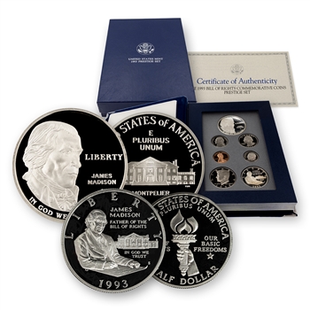 1993 Prestige Proof Set-Double Silver Issues