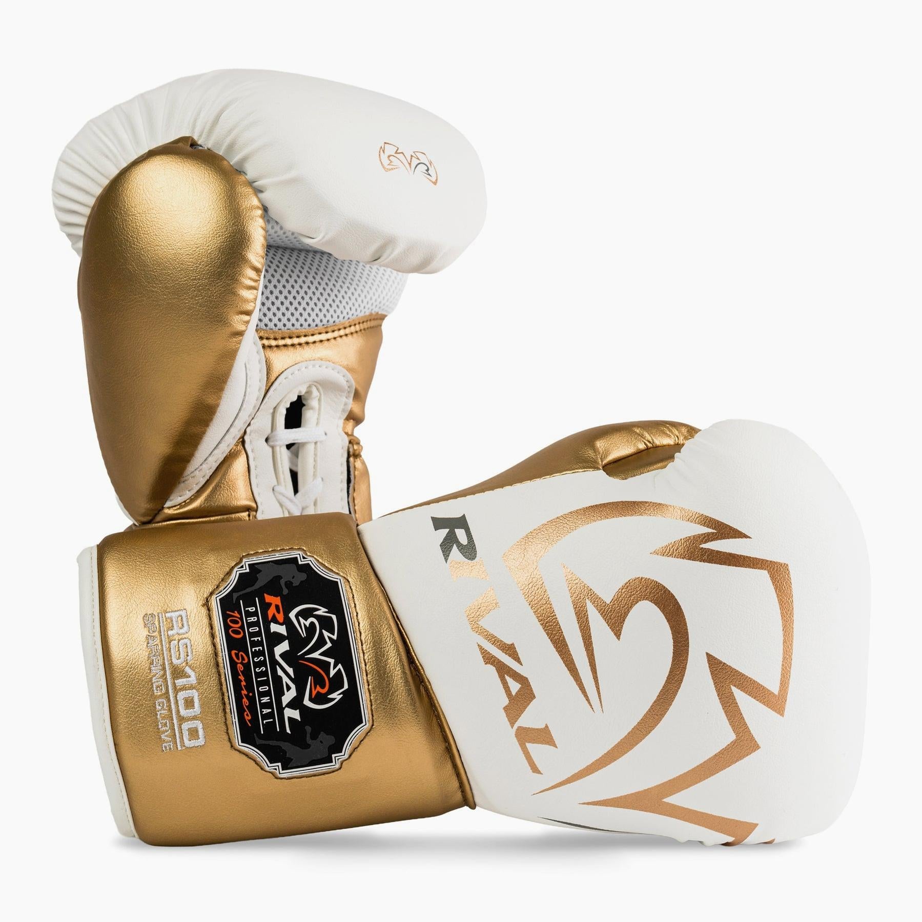 Guantes de boxeo Rival Sparring Profesional RS100 con cordones