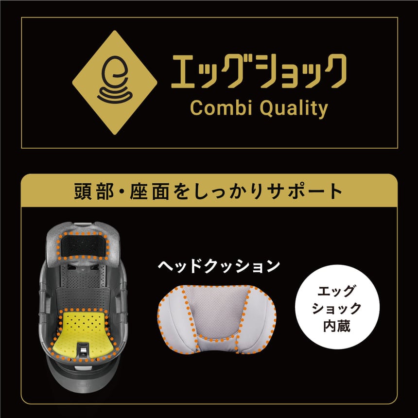 コンビ ホワイトレーベル THE S ISOFIX エッグショック ZC-720｜コンビ