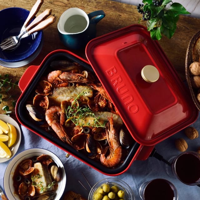 BRUNO(ブルーノ)コンパクトホットプレート レッド[BOE021-RD] [CONCENT