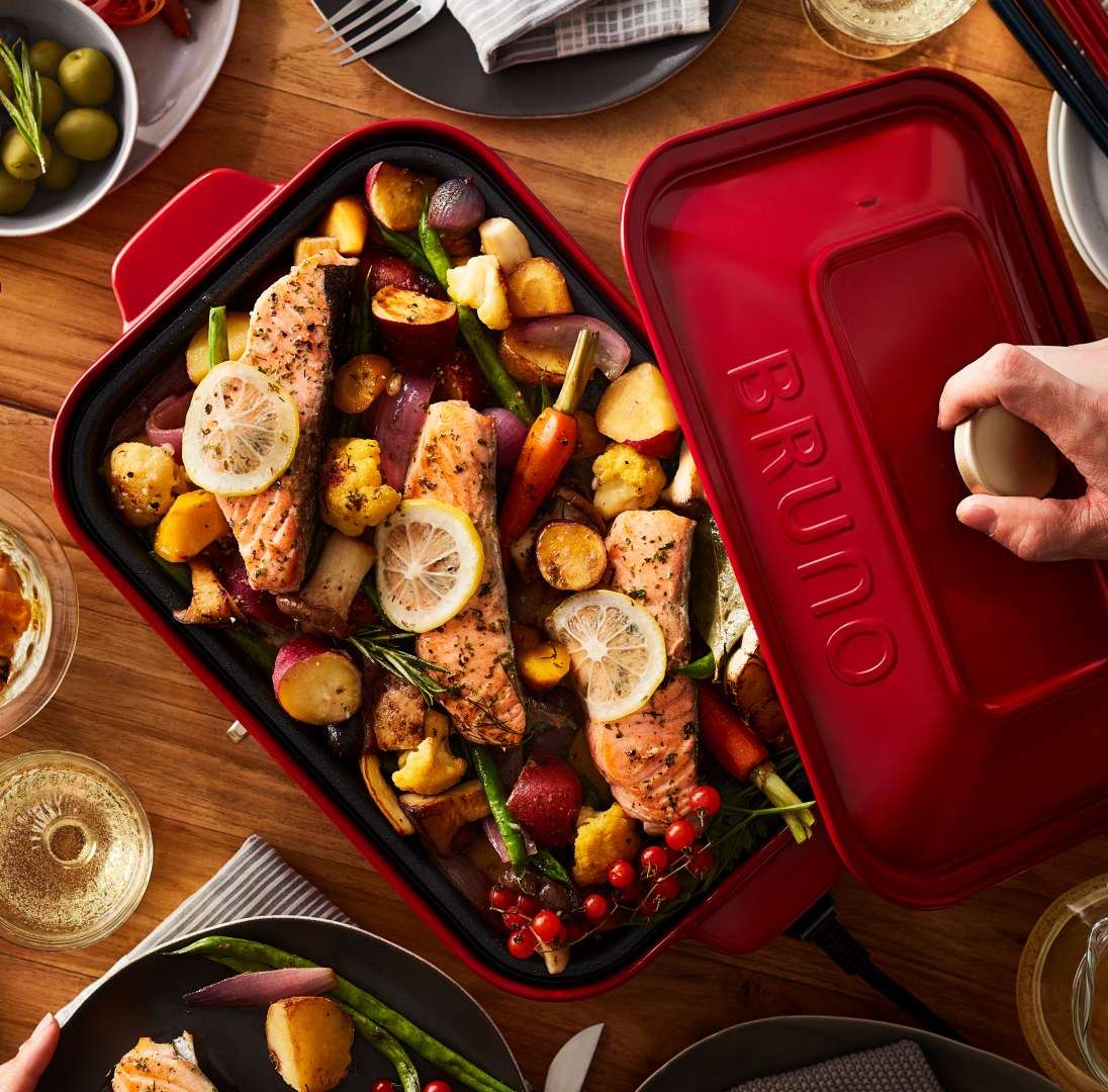 BRUNO(ブルーノ)コンパクトホットプレート レッド[BOE021-RD] [CONCENT