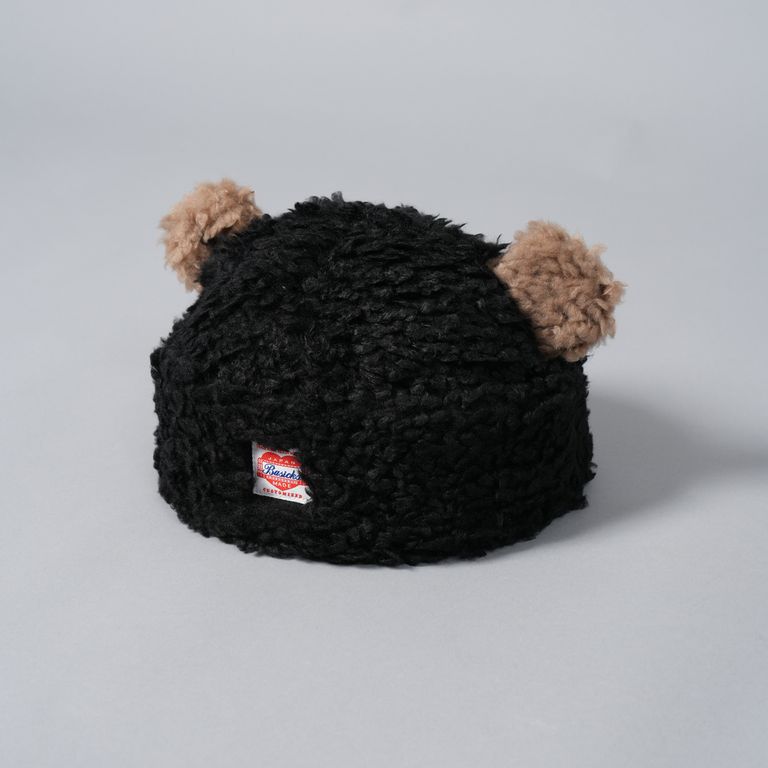 美品】BASICKS Bear Beanie Mブラック momoko出品 BASICKS Bear Beanie