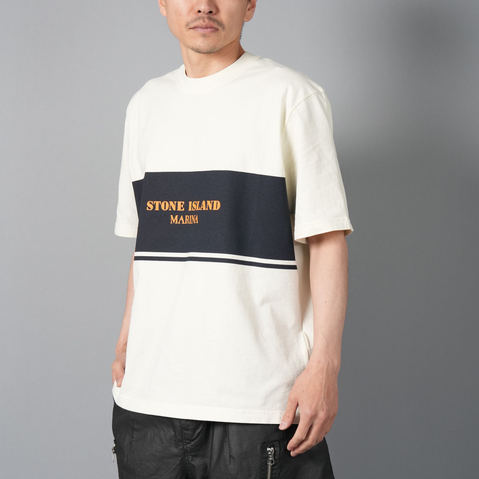 STONE ISLAND - 2100024 COMBED ORGANIC COTTON JERSEY_STONE ISLAND