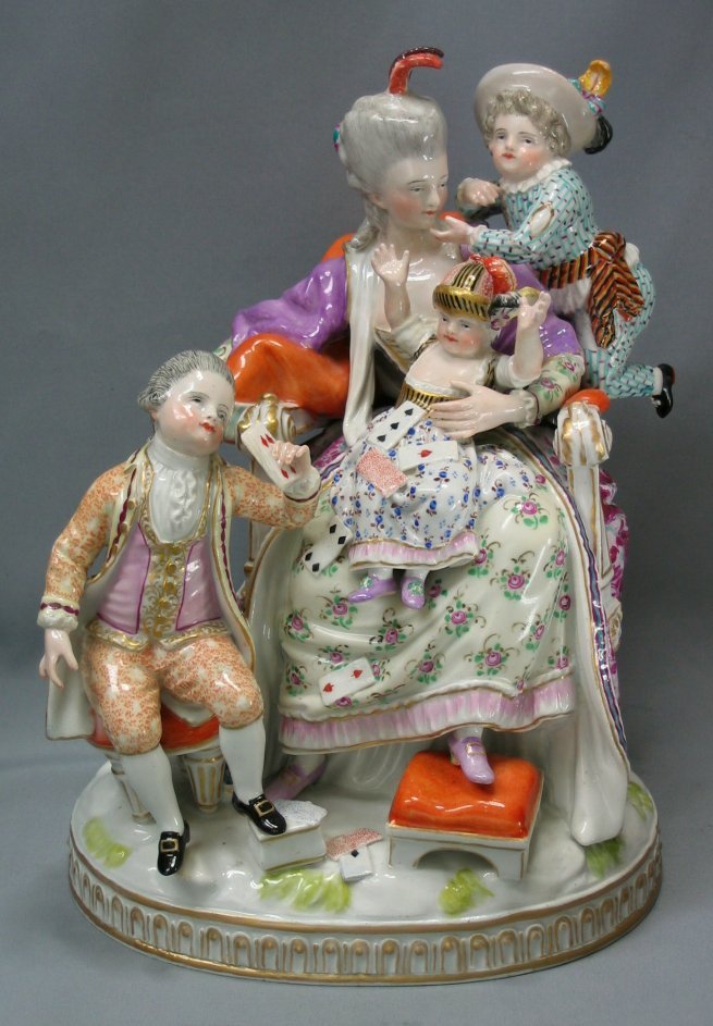 美品 MEISSEN 【ソファーの二人】ケンドラー マイセン フィギュリン
