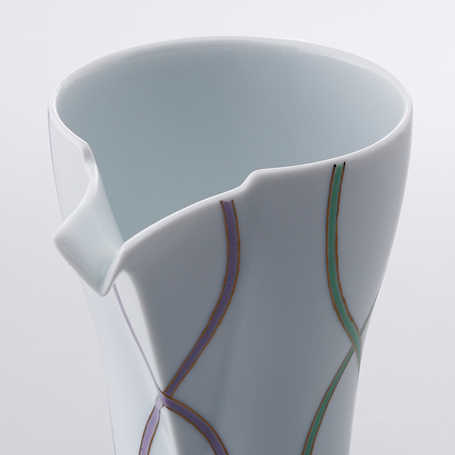 永楽焼 内銀張 徳利一対 盃五客 金生堂造 共箱 美品(A273) 永楽焼 内銀