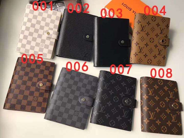 ルイヴィトン手帳用のメモ帳カバー レザー製 LV ロゴ ステーショナリー