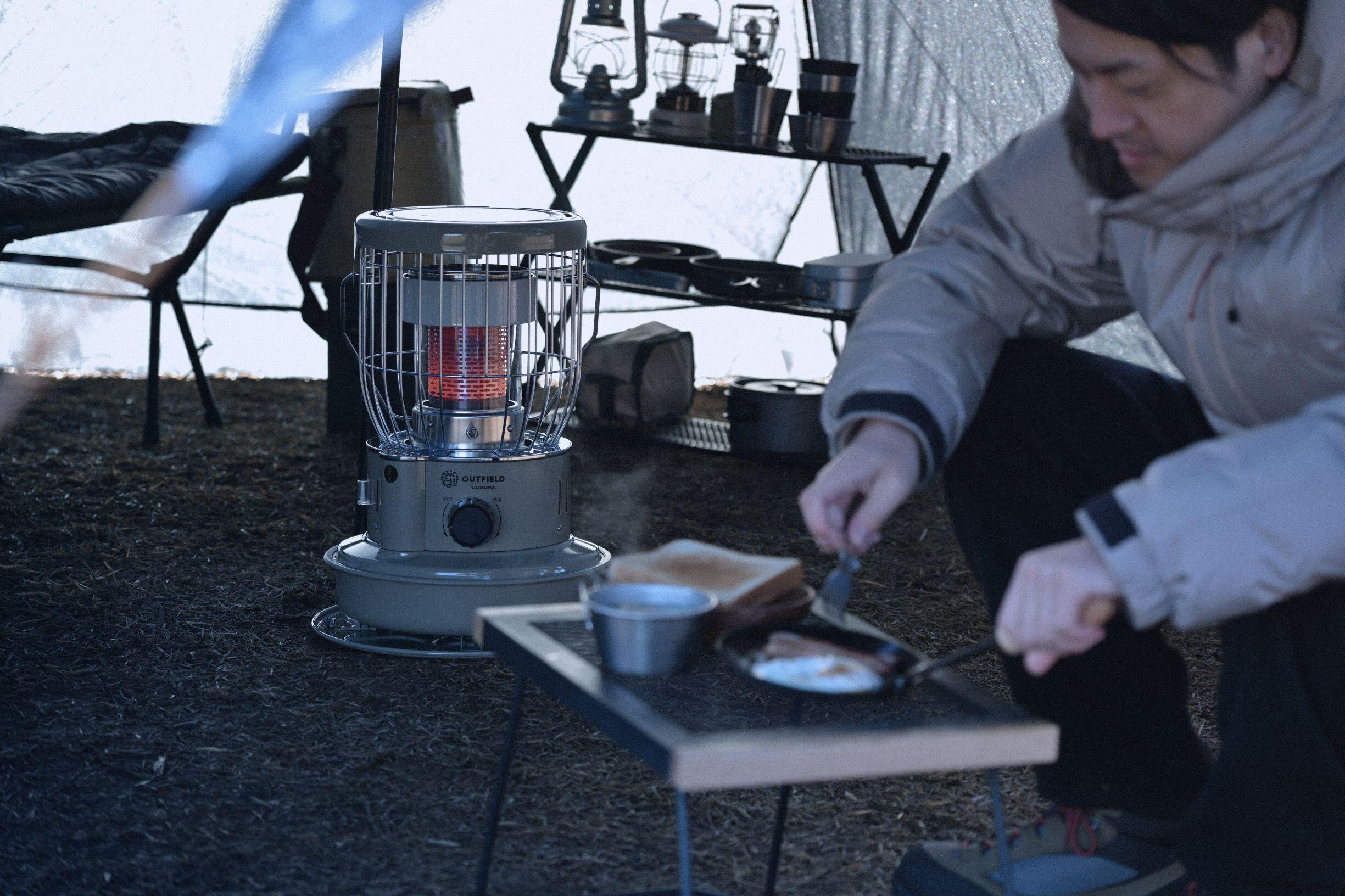 円筒形ストーブ 黒 金属ガード付き 円筒形ストーブ 黒 金属ガード付き