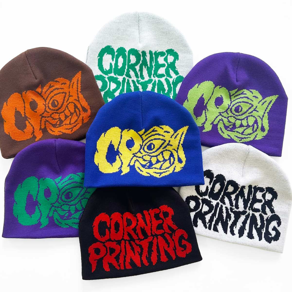 モード】KUIN KISSA Block core銀抜き穴ビーニー 平成ギャル モード