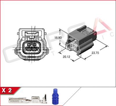 7283-9392-40 - Yazaki | RH-2S-2 - Corsa Technic | 2-Way Kit