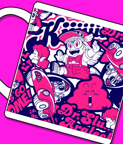 アラレちゃん総柄マグカップ [Dr.スランプ アラレちゃん