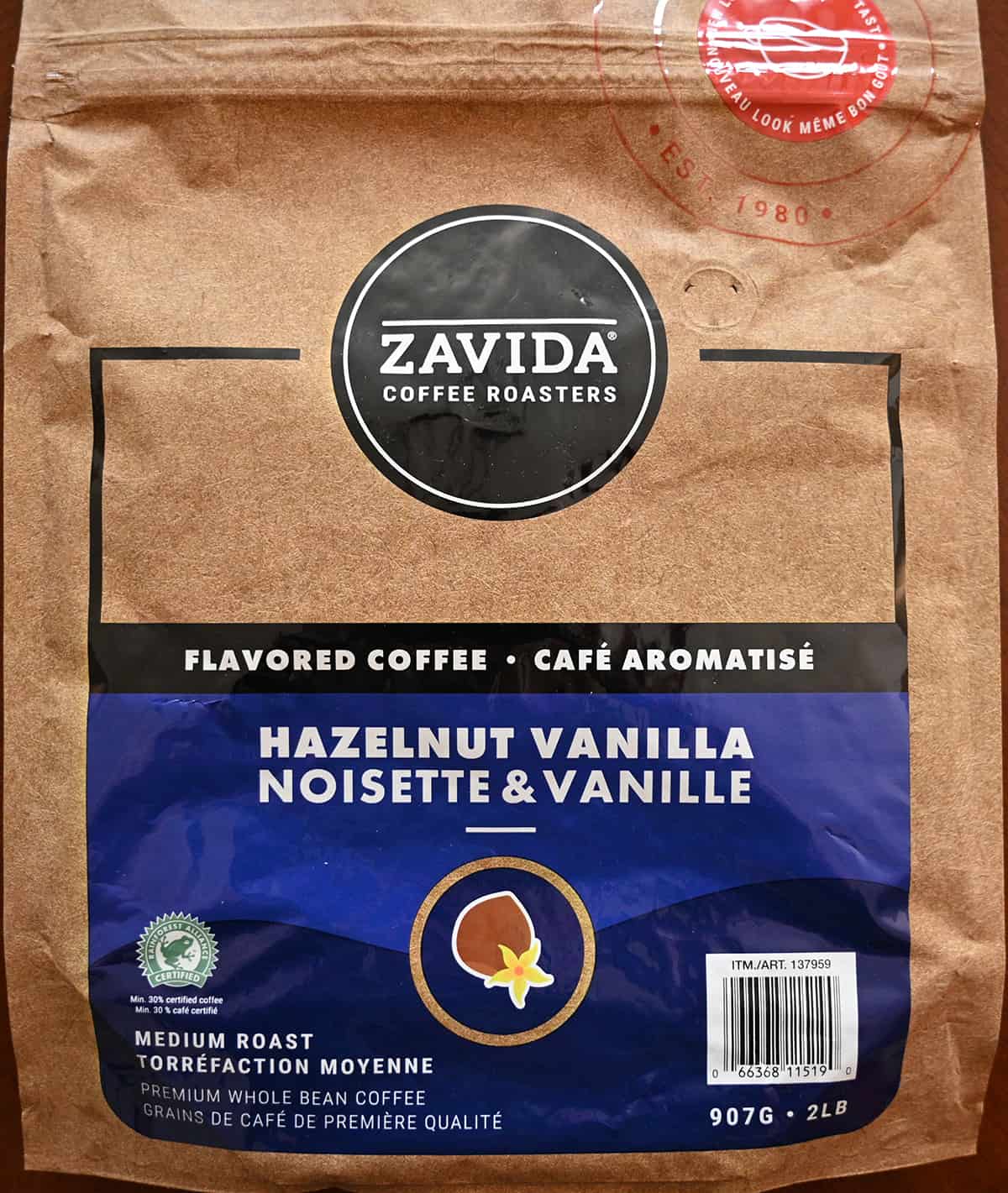 Costco Zavida Hazelnut Vanilla Flavored Coffee Review - Costcuisine