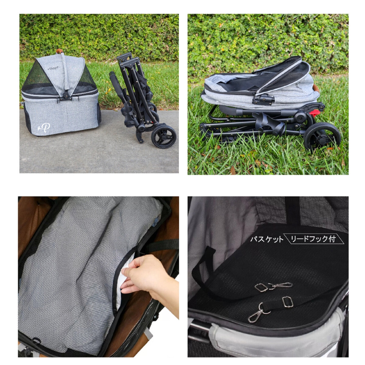 Petique ぺティーク 3in1 ペットカート 分離型3way 軽量 犬 猫 Petique