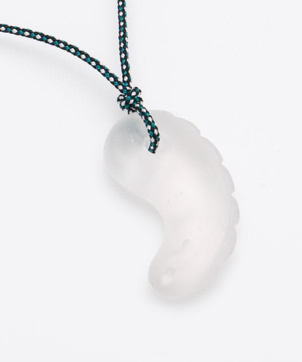 鬣(たてがみ)勾玉絹紐ネックレス(FROSTY CRYSTAL): 『岩座(いわくら