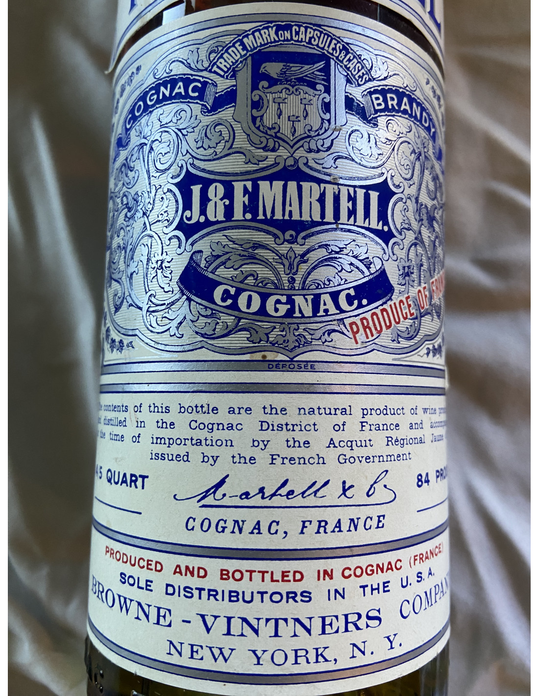 1909 Martell Very Old Pale - 3 Star
