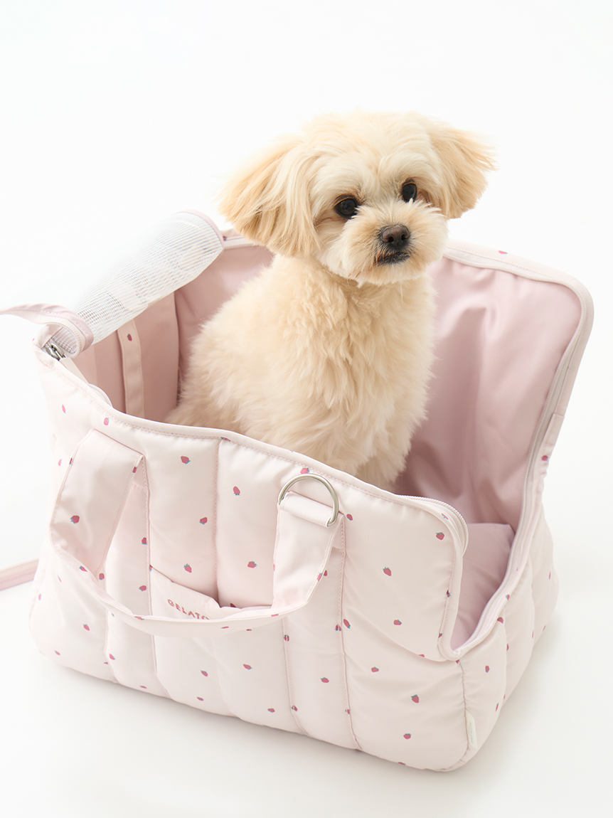 ジェラピケ ジェラートピケ CAT&DOGミニサイズキャリーバッグ 犬