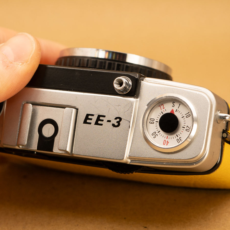 Yellow Olympus Pen EE-3 Half-frame 35mm Film Camera - Fully