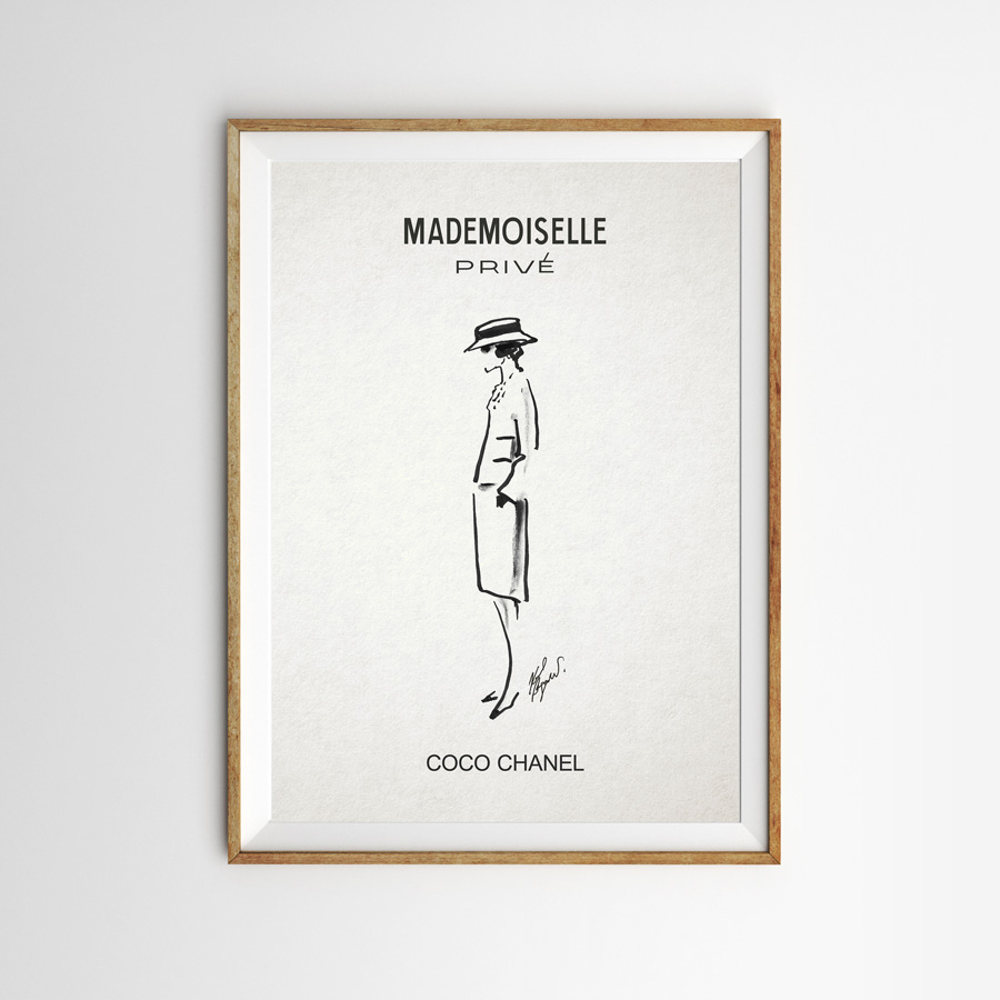 CHANEL COCO MADEMOISELLE アートポスター Coco Model With Surfboard