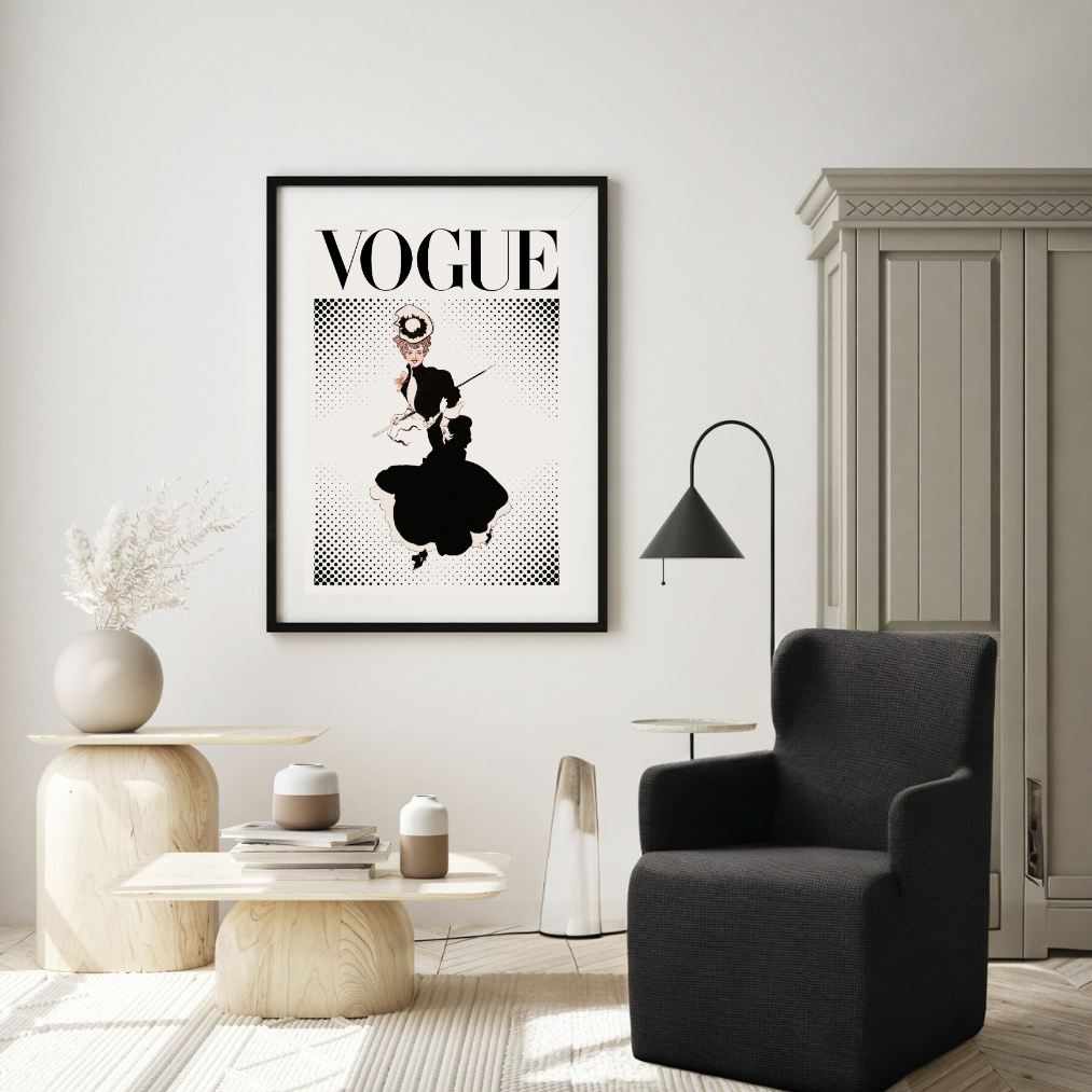 ヴィンテージ VOGUE 木製アートポスター ART DECO ヴィンテージ VOGUE