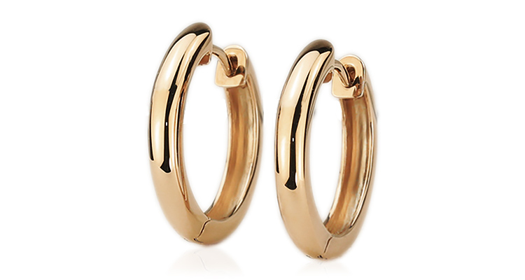 K18PG 中折れ式フープピアス18mmセミラウンド)(sas18pg) | フープ