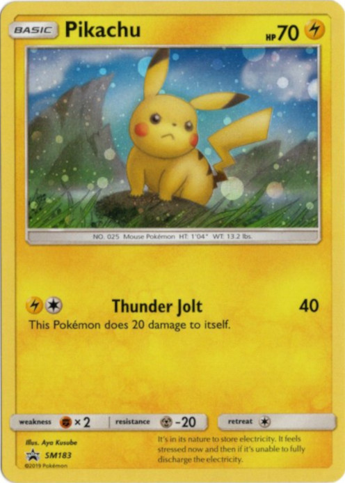 ピカチュウ 海外版 英語版 ホロ プロモ Pikachu - SM183 -【Card Chicken】