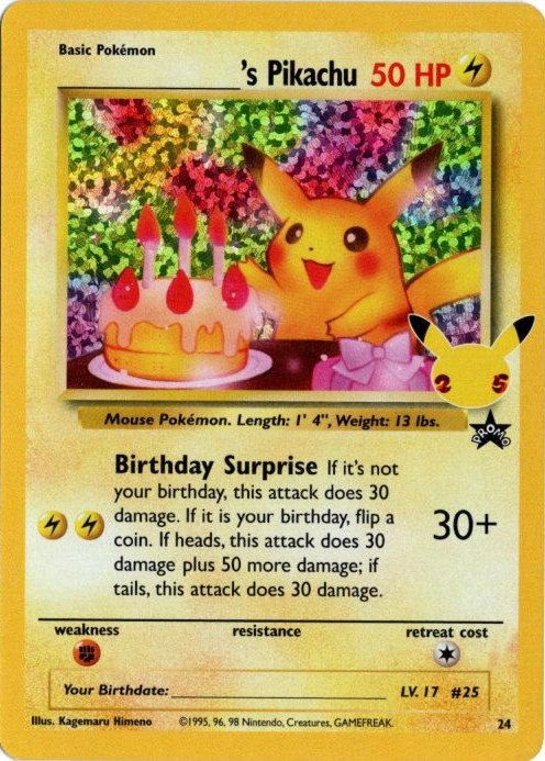 PSA10】おたんじょうびピカチュウ25th お誕生日ピカチュウ 25th PSA10