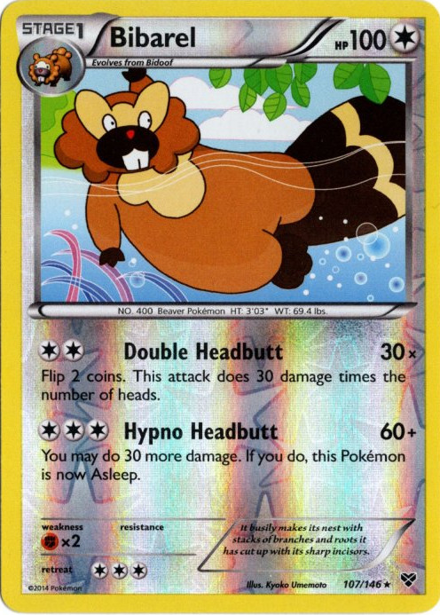 ビーダル 海外版 英語版 リバホロ Bibarel - 107/146 -【Card Chicken】