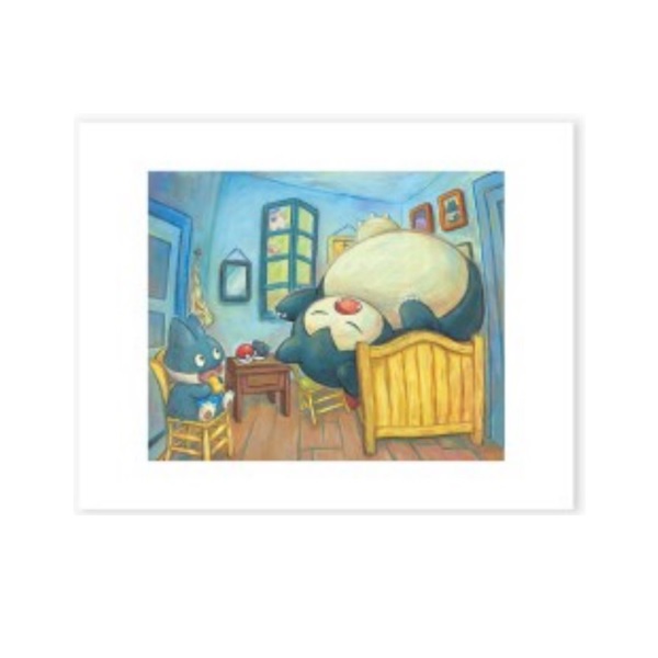 美品】ゴッホ ピカチュウ カビゴン ゴンベ ジグソーパズル 海外限定