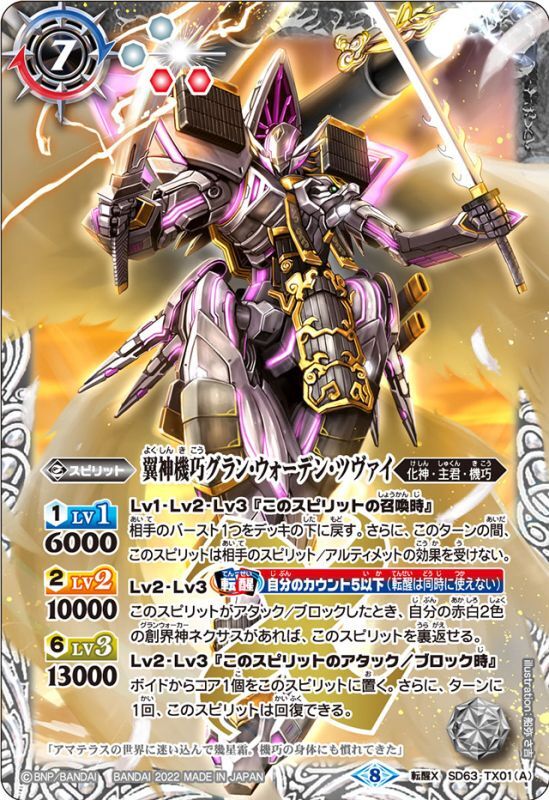 状態A-〕(2022/8)翼神機巧グラン・ウォーデン・ツヴァイ/天照騎皇